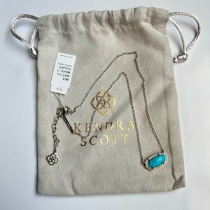 Kendra Scott Elisa pendant in silver with turquoise stone